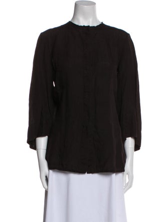 Dosa Linen Crew Neck Blouse
