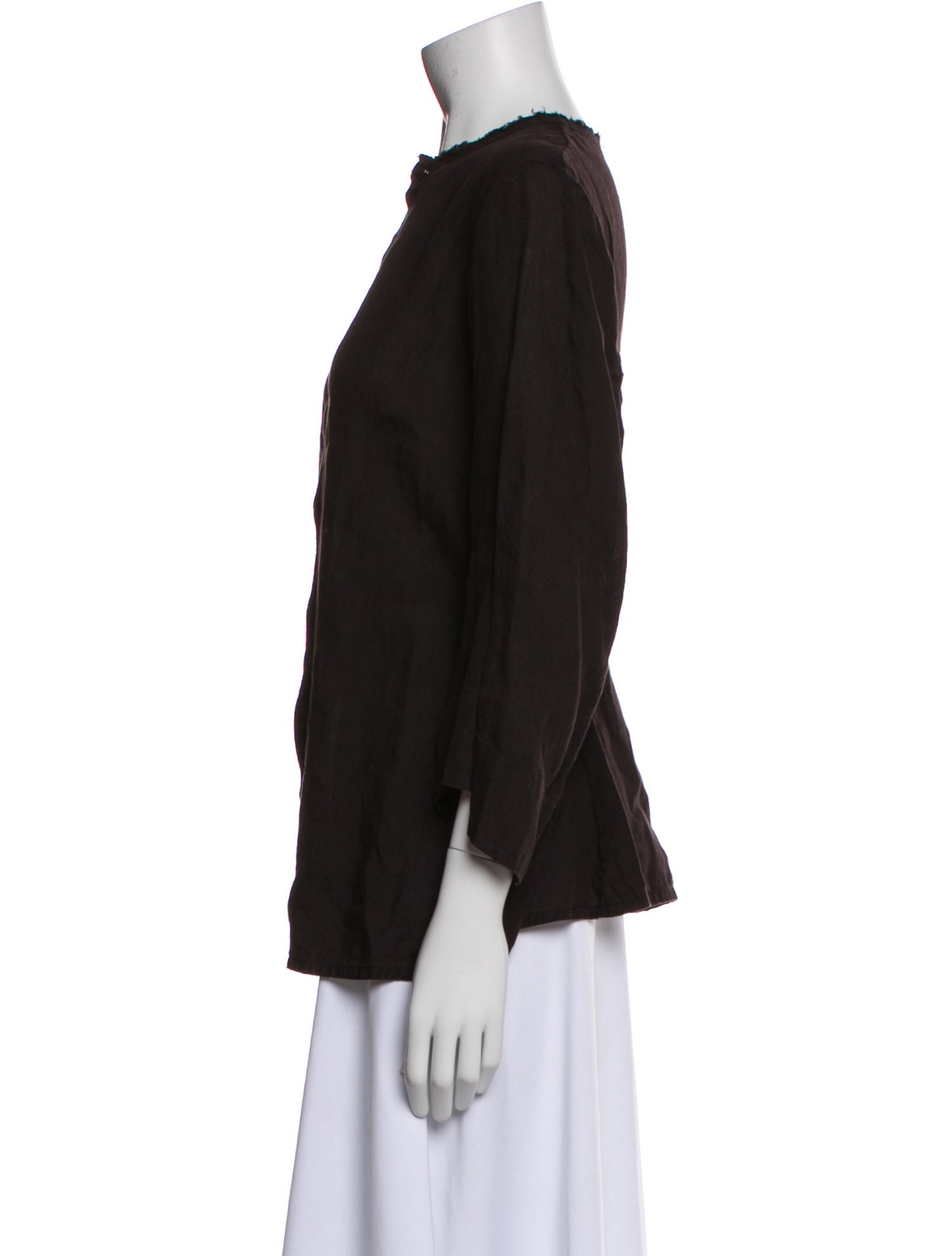 Dosa Linen Crew Neck Blouse