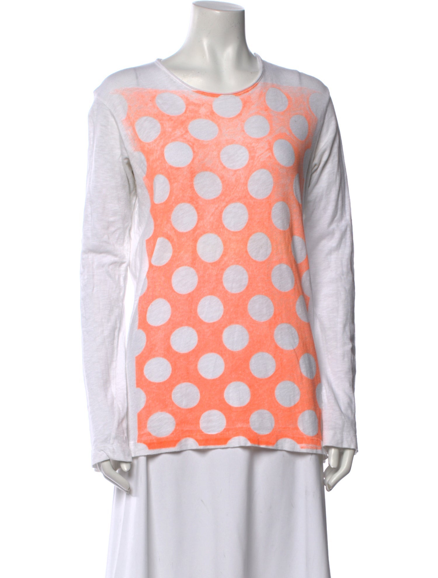 Dosa Polka Dot Print Bateau Neckline Sweatshirt