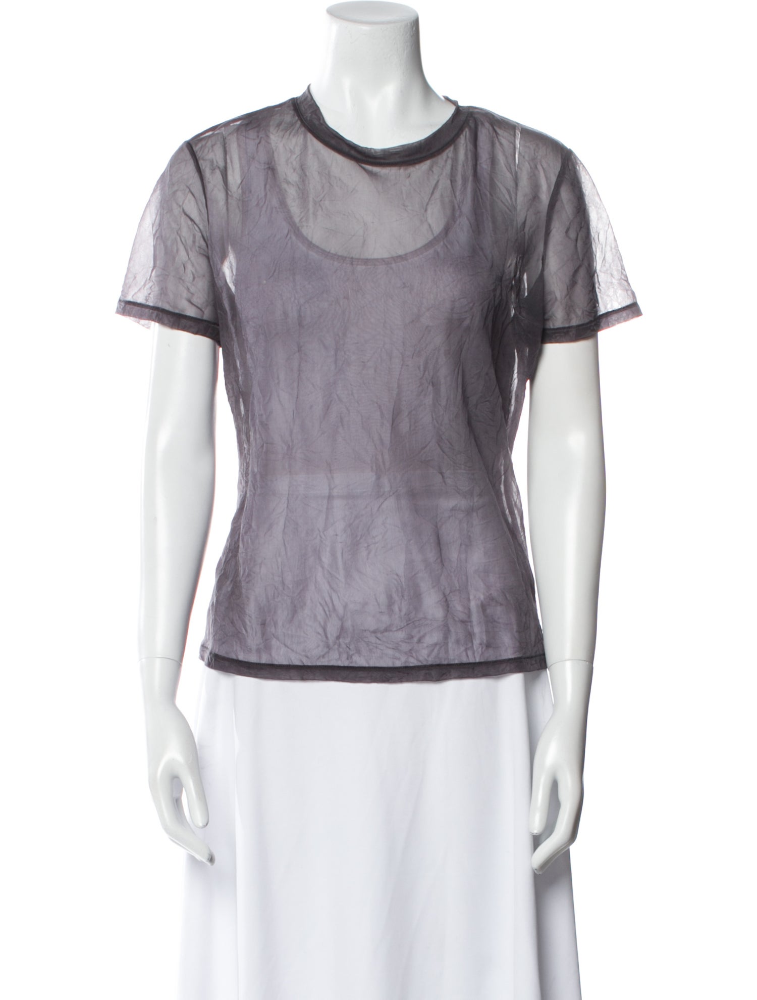 Dosa Nylon Scoop Neck T-Shirt