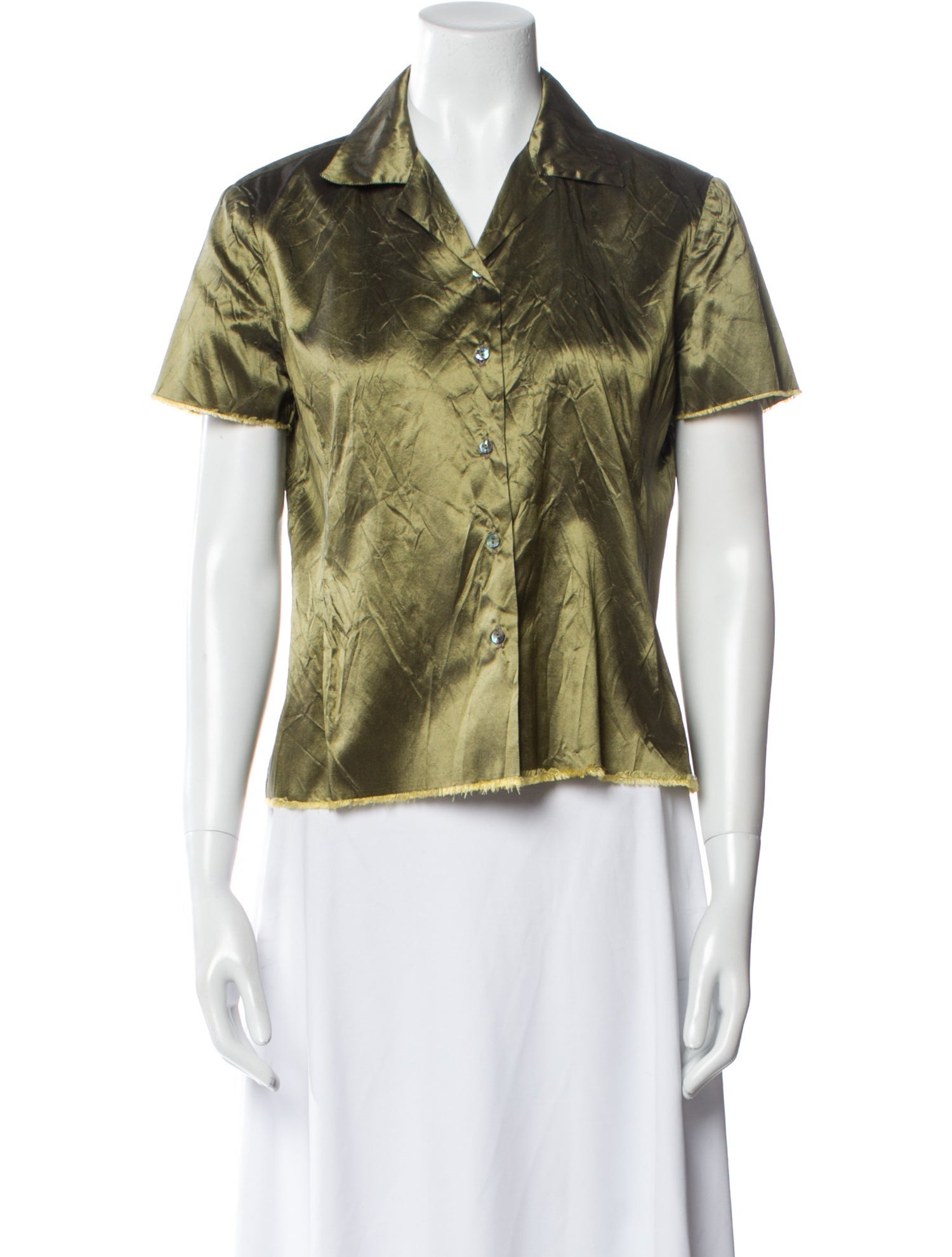 Dosa Silk Animal Print Button-Up Top