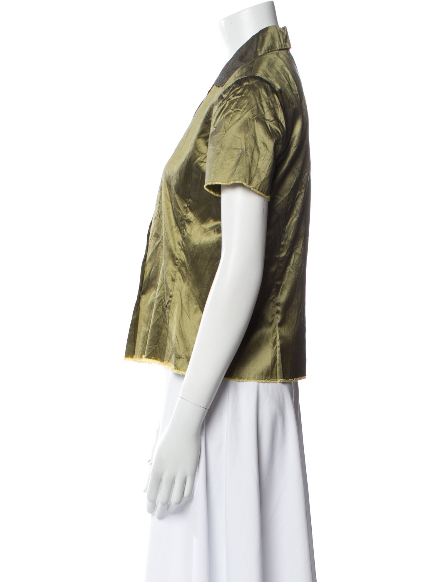 Dosa Silk Animal Print Button-Up Top