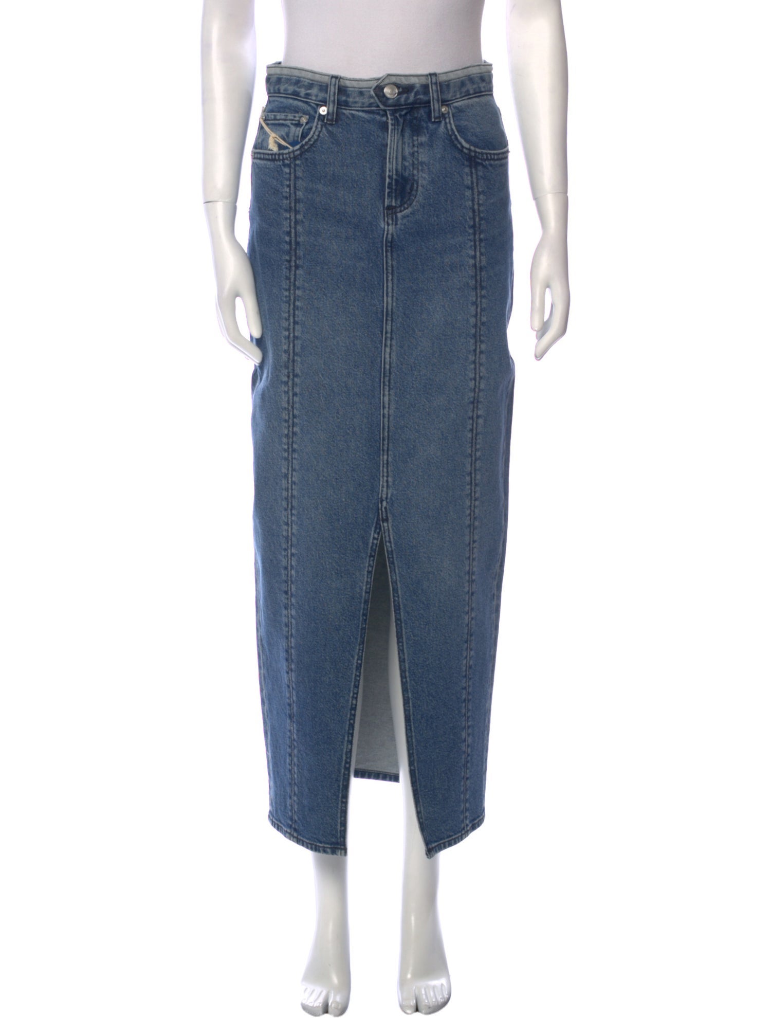 Daily Blue Midi Length Skirt