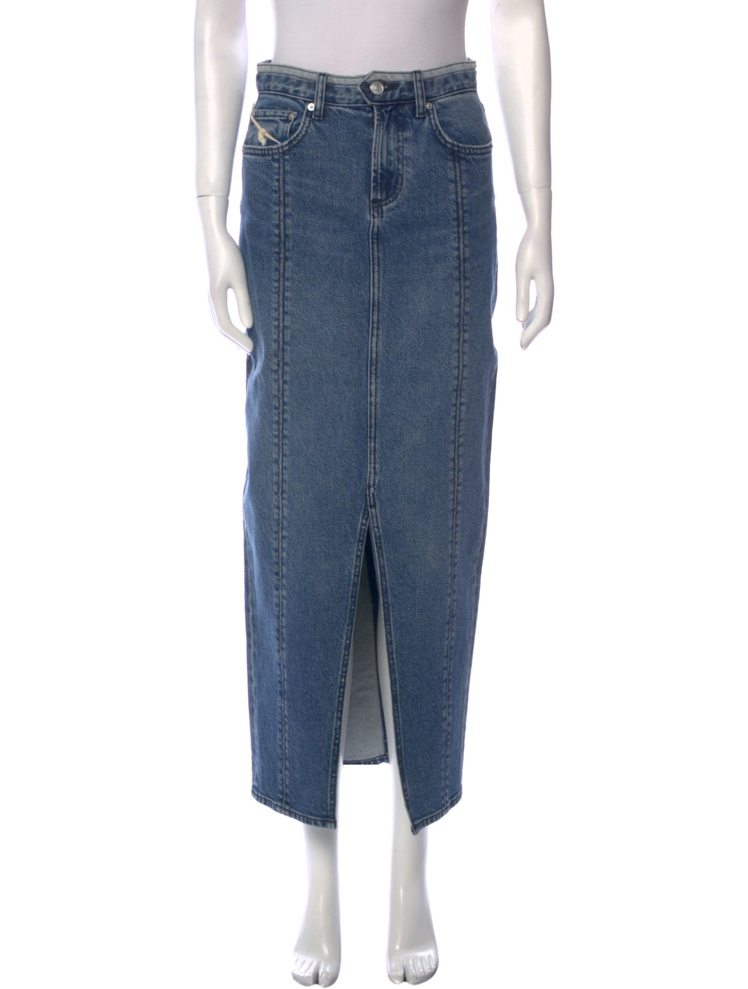 Daily Blue Midi Length Skirt