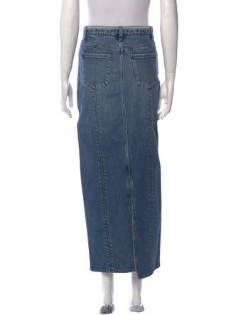 Daily Blue Midi Length Skirt