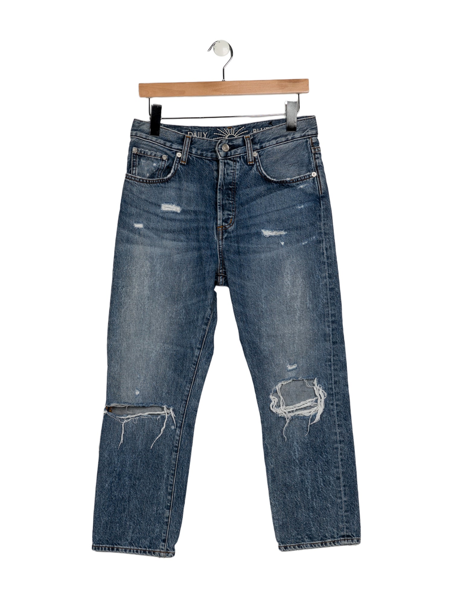 Daily Blue High-Rise Straight Leg Jeans