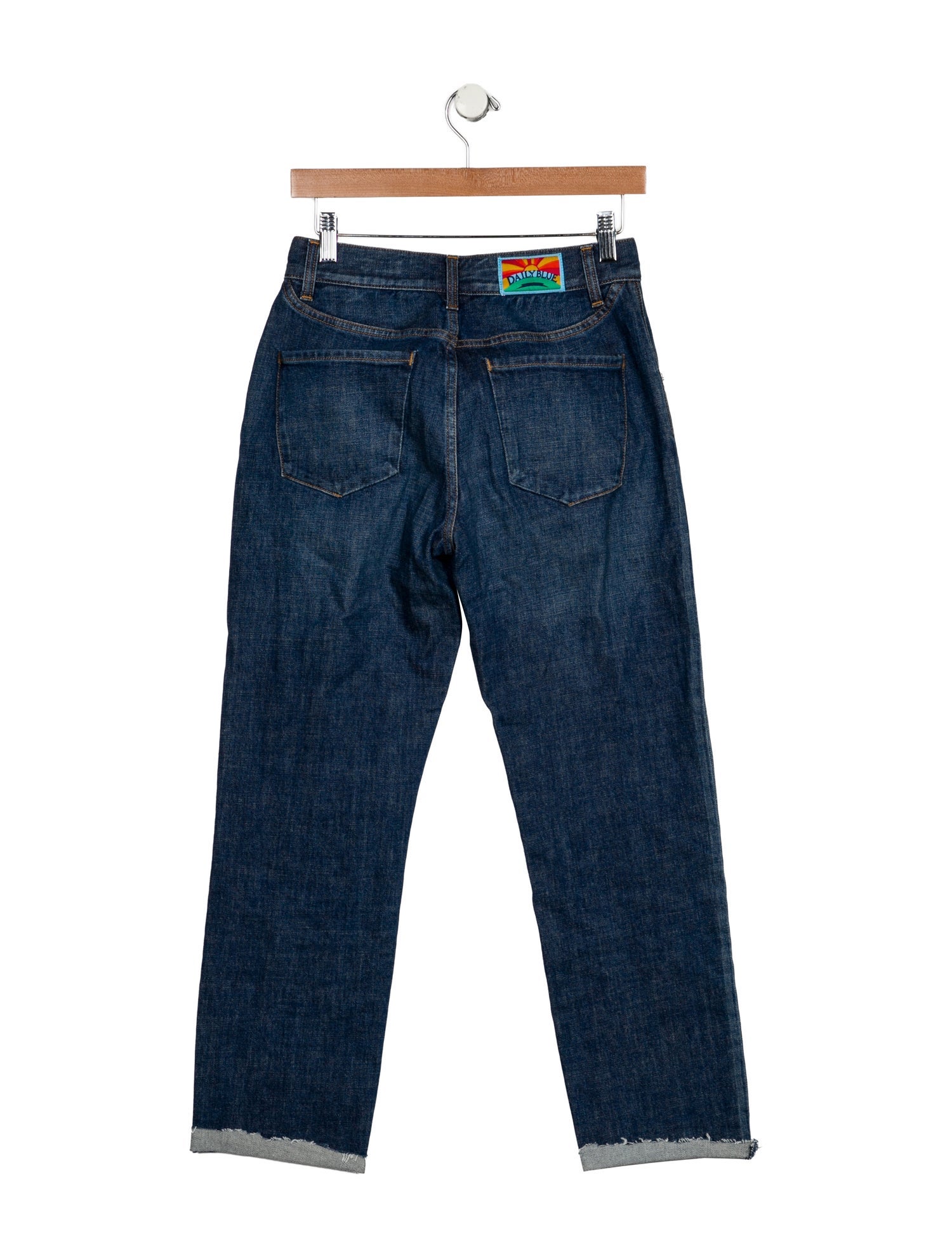 Daily Blue Mid-Rise Straight Leg Jeans