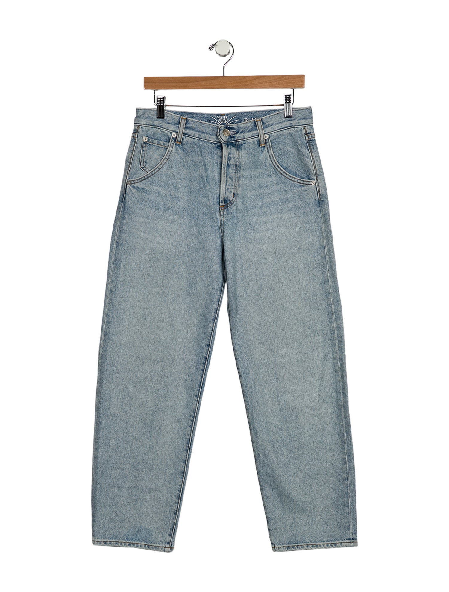 Daily Blue Mid-Rise Straight Leg Jeans
