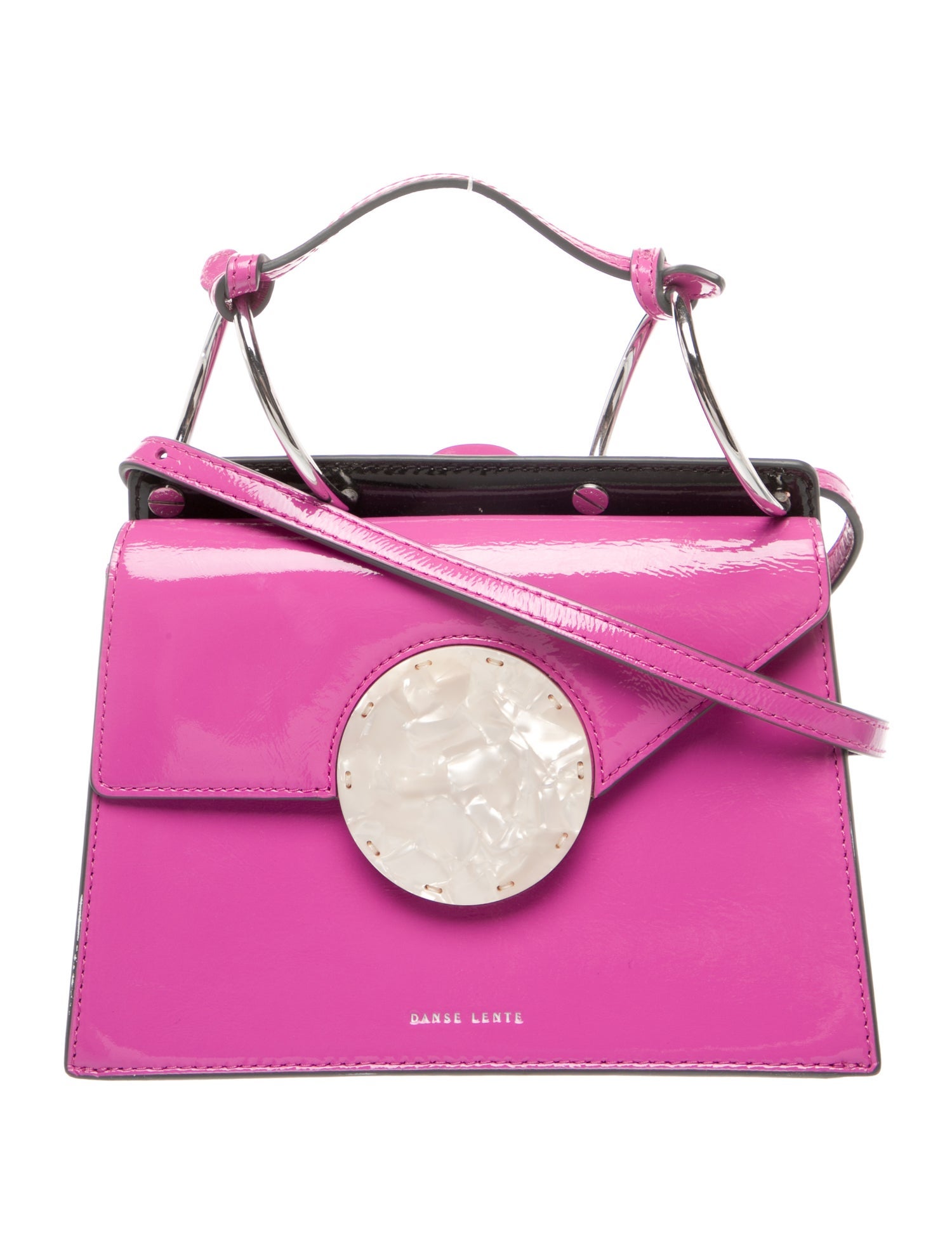 Danse Lente Patent Leather Top Handle Bag