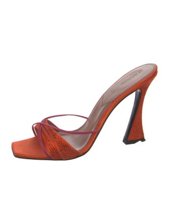 D'accori Satin Crystal Embellishments Slides