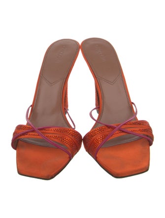 D'accori Satin Crystal Embellishments Slides