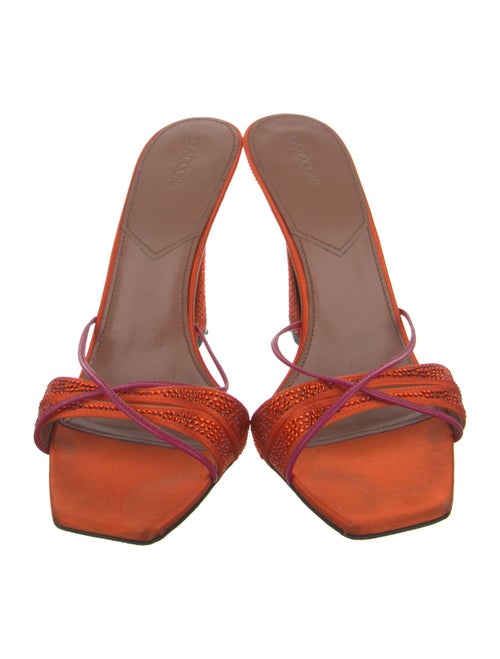 D'accori Satin Crystal Embellishments Slides