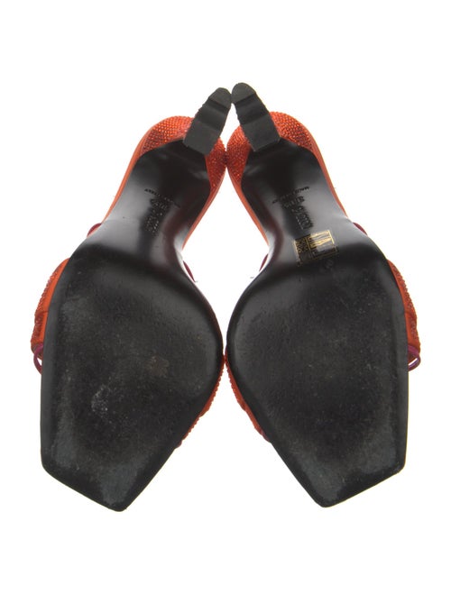 D'accori Satin Crystal Embellishments Slides