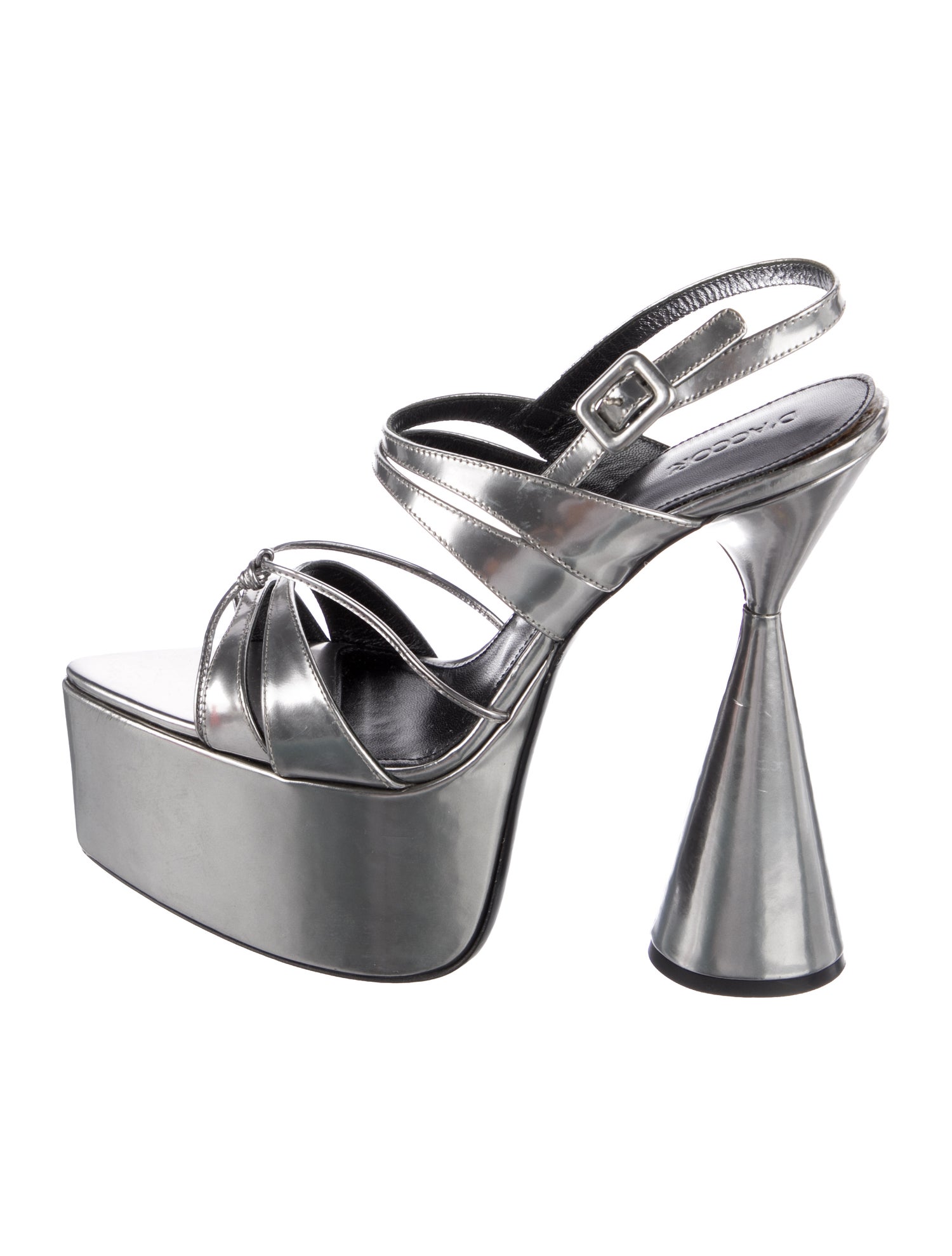 D'accori Patent Leather Slingback Sandals