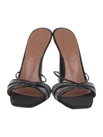 D'accori Patent Leather Crystal Embellishments Slides