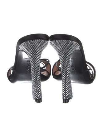 D'accori Patent Leather Crystal Embellishments Slides