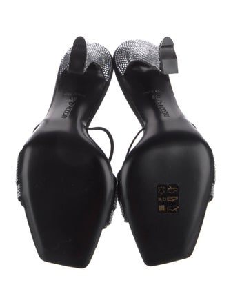 D'accori Patent Leather Crystal Embellishments Slides