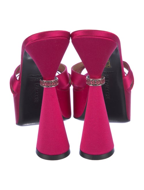 D'accori Satin Crystal Embellishments Slides