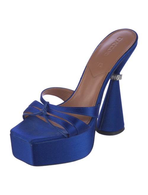 D'accori Satin Crystal Embellishments Slides