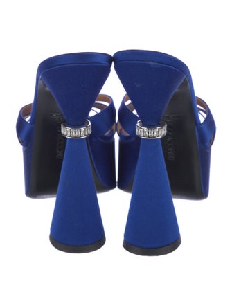 D'accori Satin Crystal Embellishments Slides