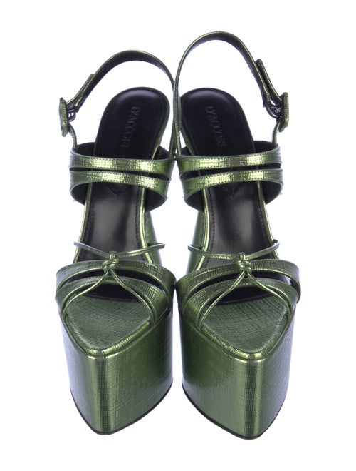 D'accori Embossed Leather Slingback Sandals