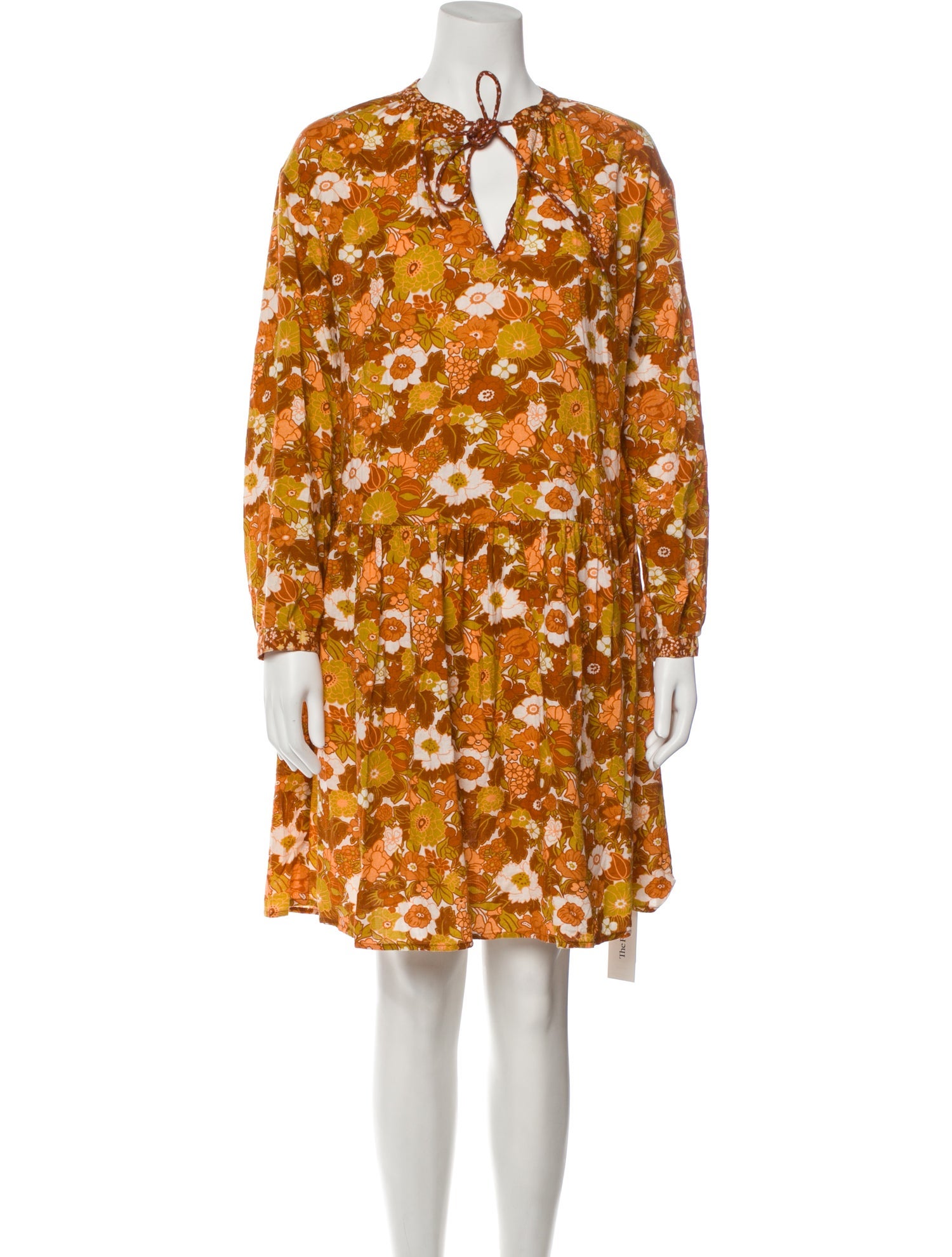 D'Ascoli Floral Print Knee-Length Dress