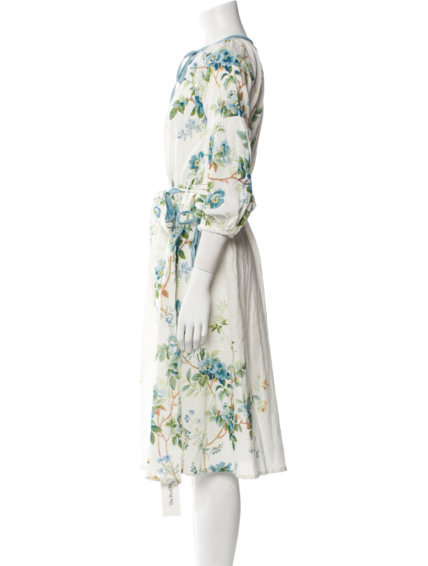 D'Ascoli Floral Print Midi Length Dress
