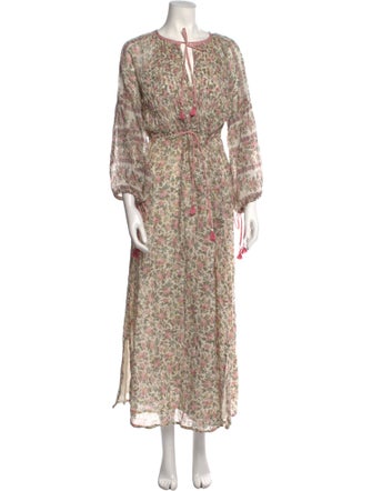 D'Ascoli Floral Print Long Dress
