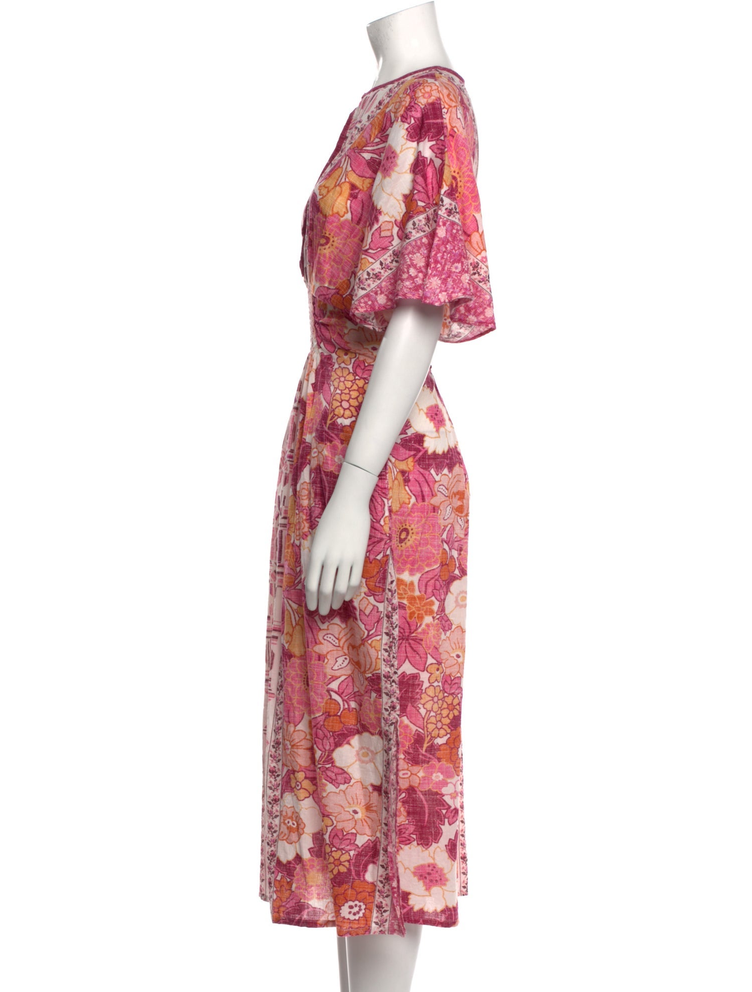 D'Ascoli Floral Print Long Dress