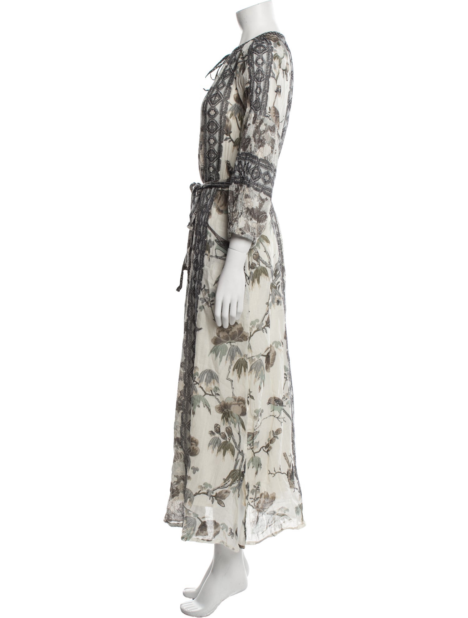 D'Ascoli Floral Print Midi Length Dress