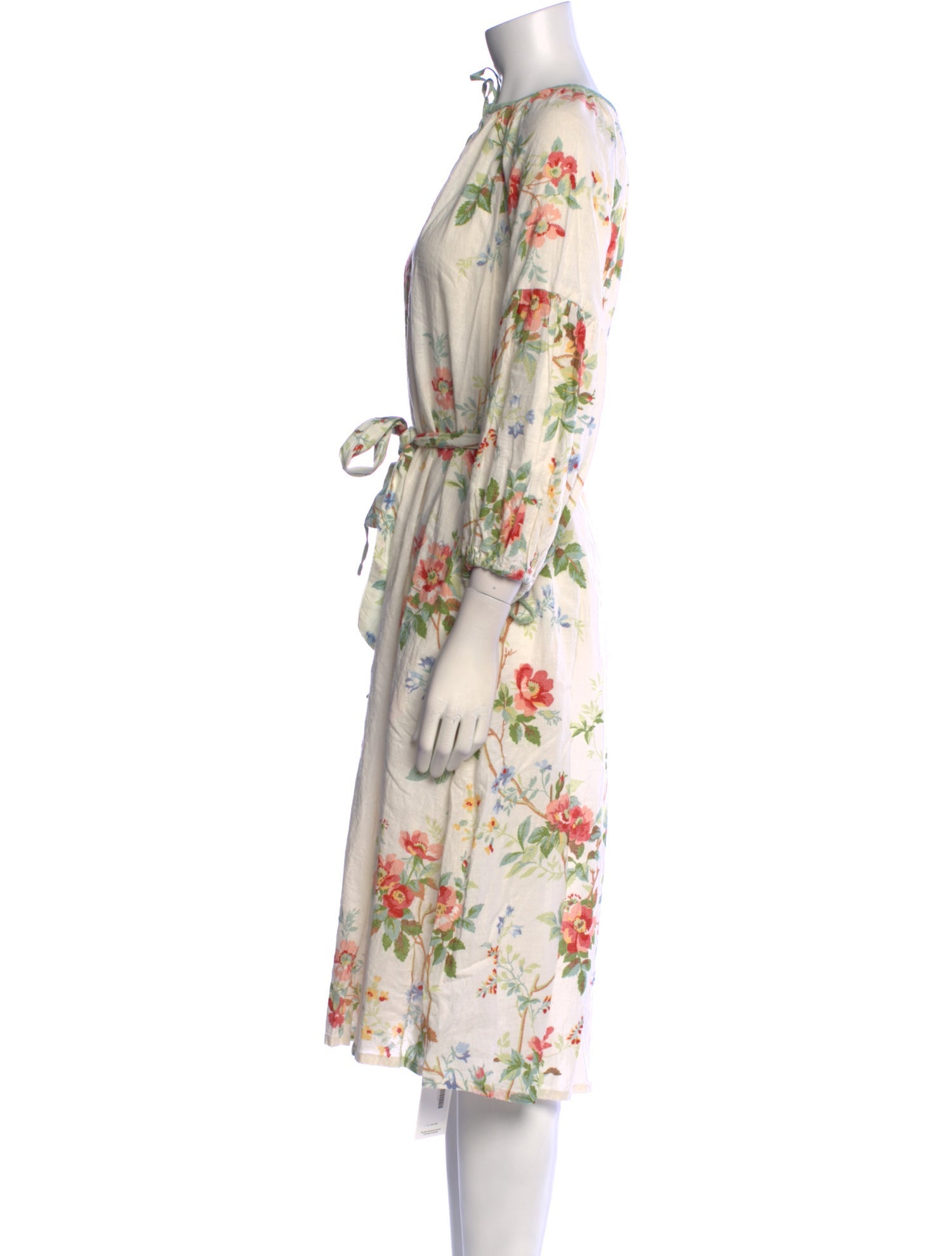 D'Ascoli Floral Print Midi Length Dress