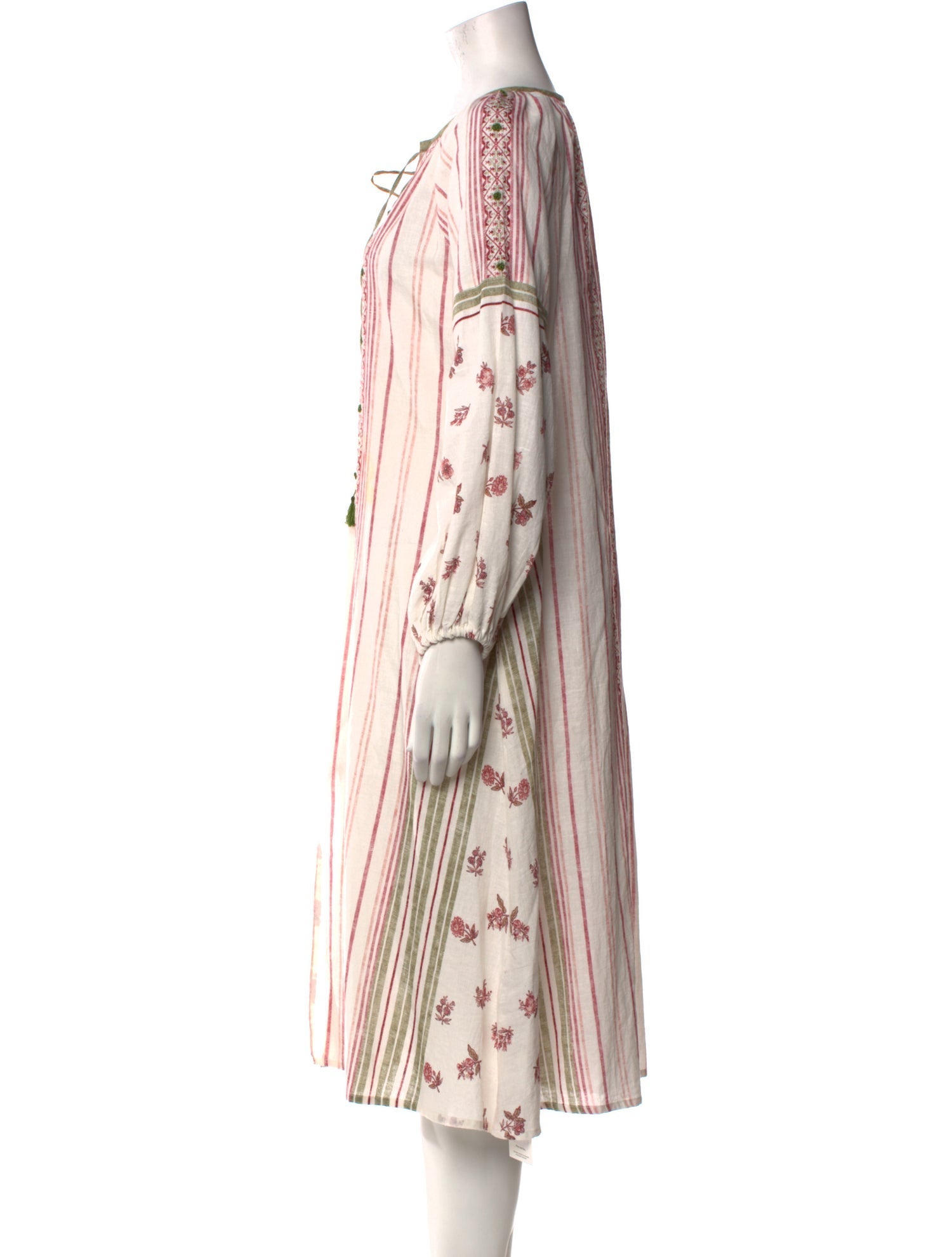 D'Ascoli Striped Midi Length Dress