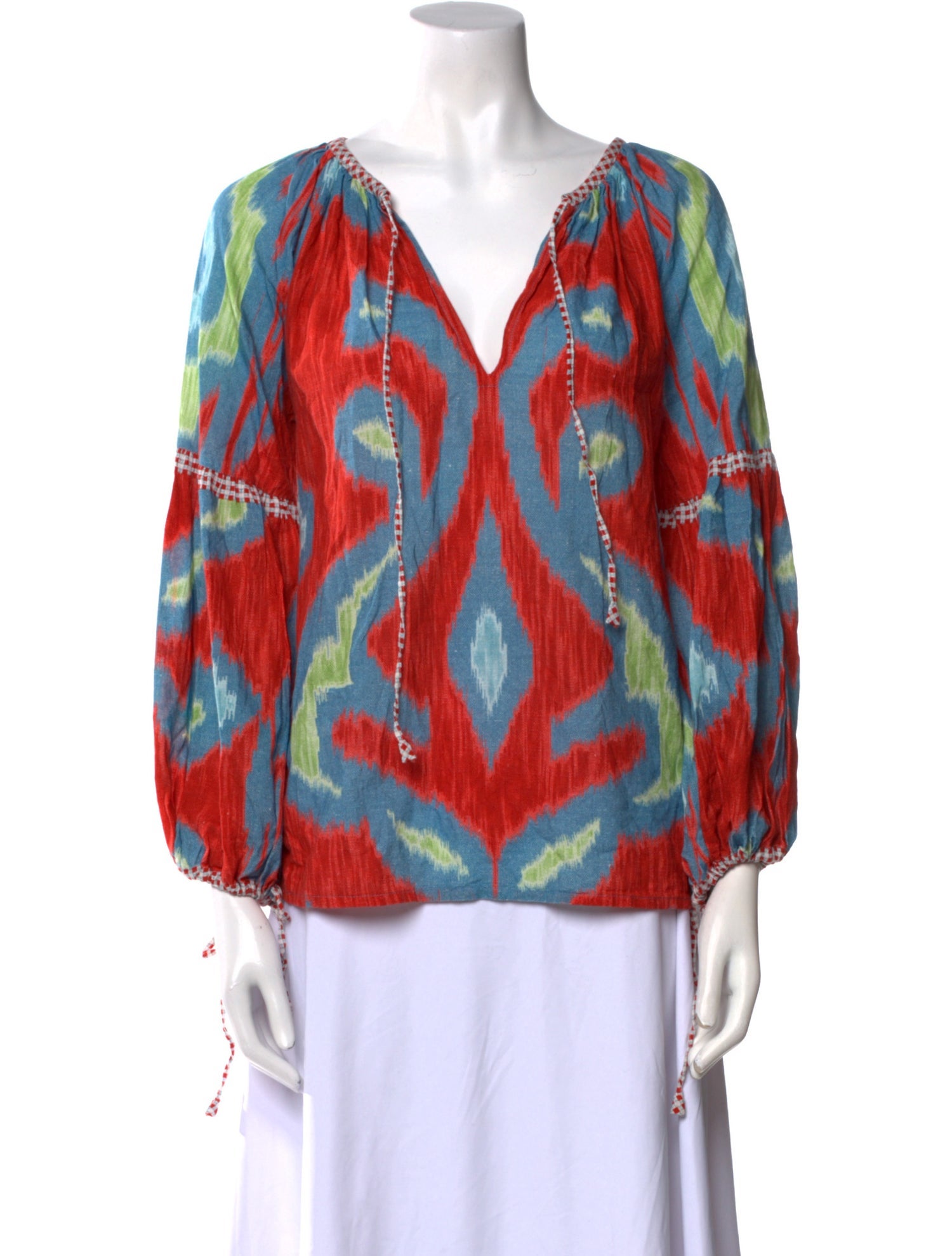 D'Ascoli Printed V-Neck Blouse