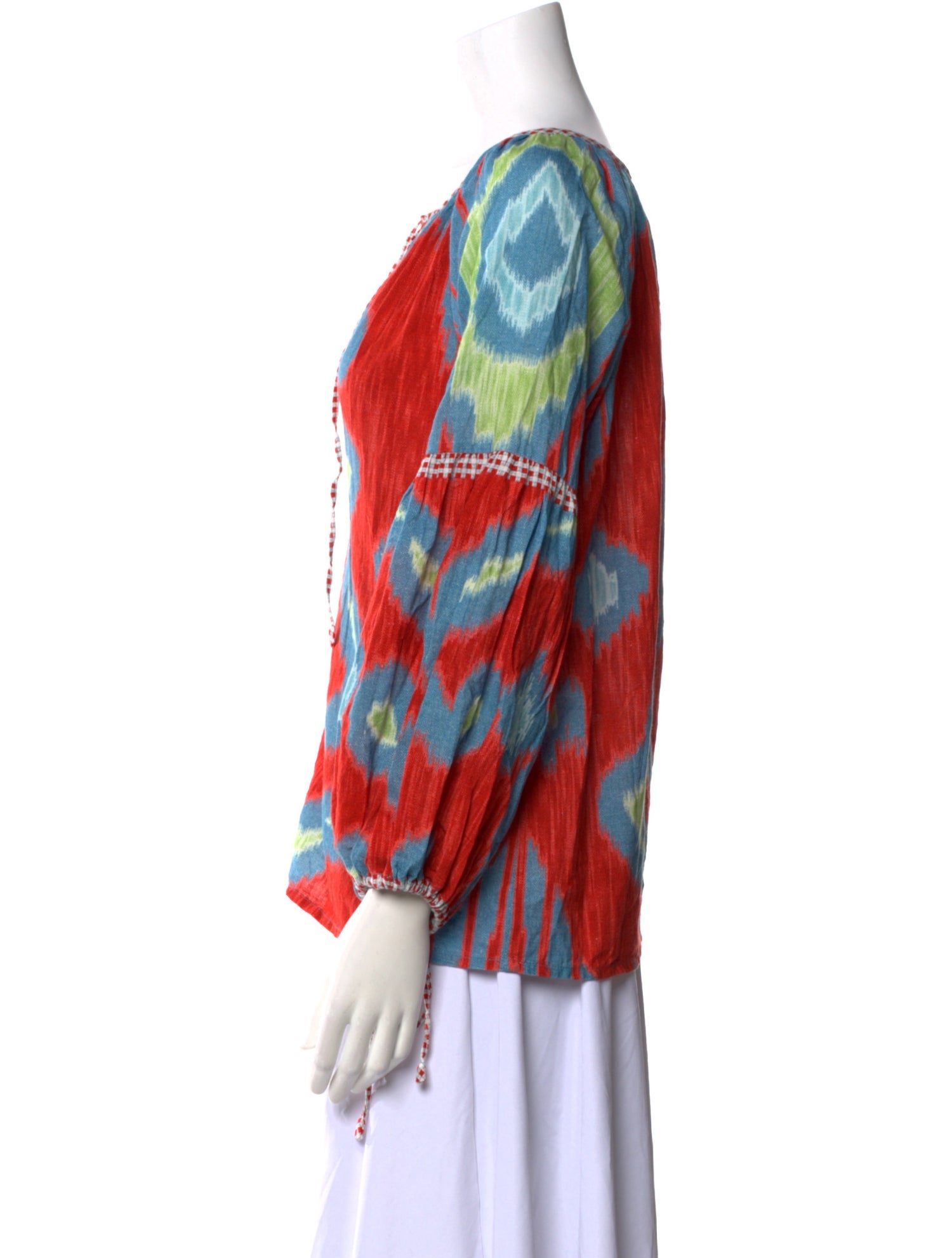 D'Ascoli Printed V-Neck Blouse