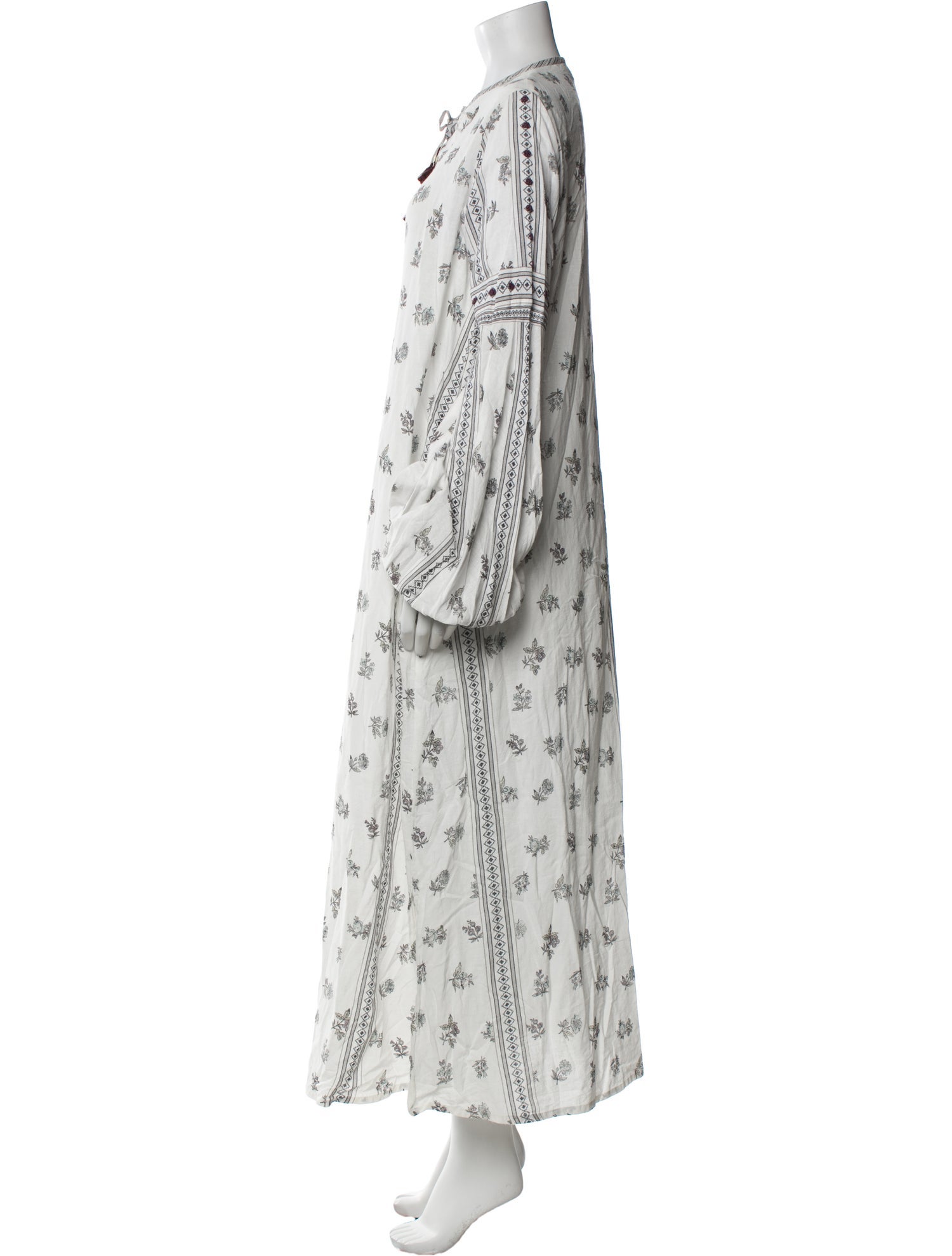 D'Ascoli Floral Print Long Dress