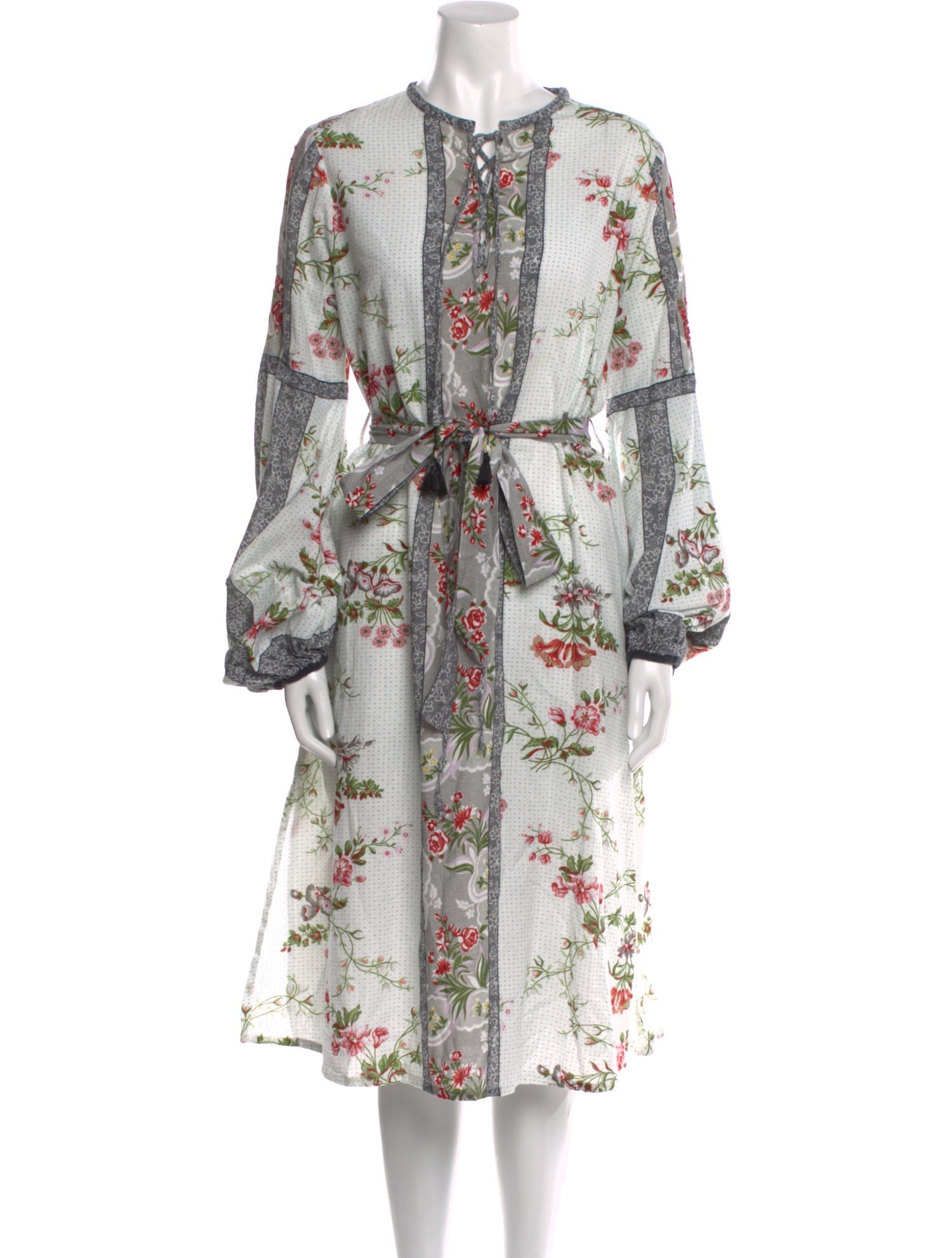 D'Ascoli Floral Print Midi Length Dress