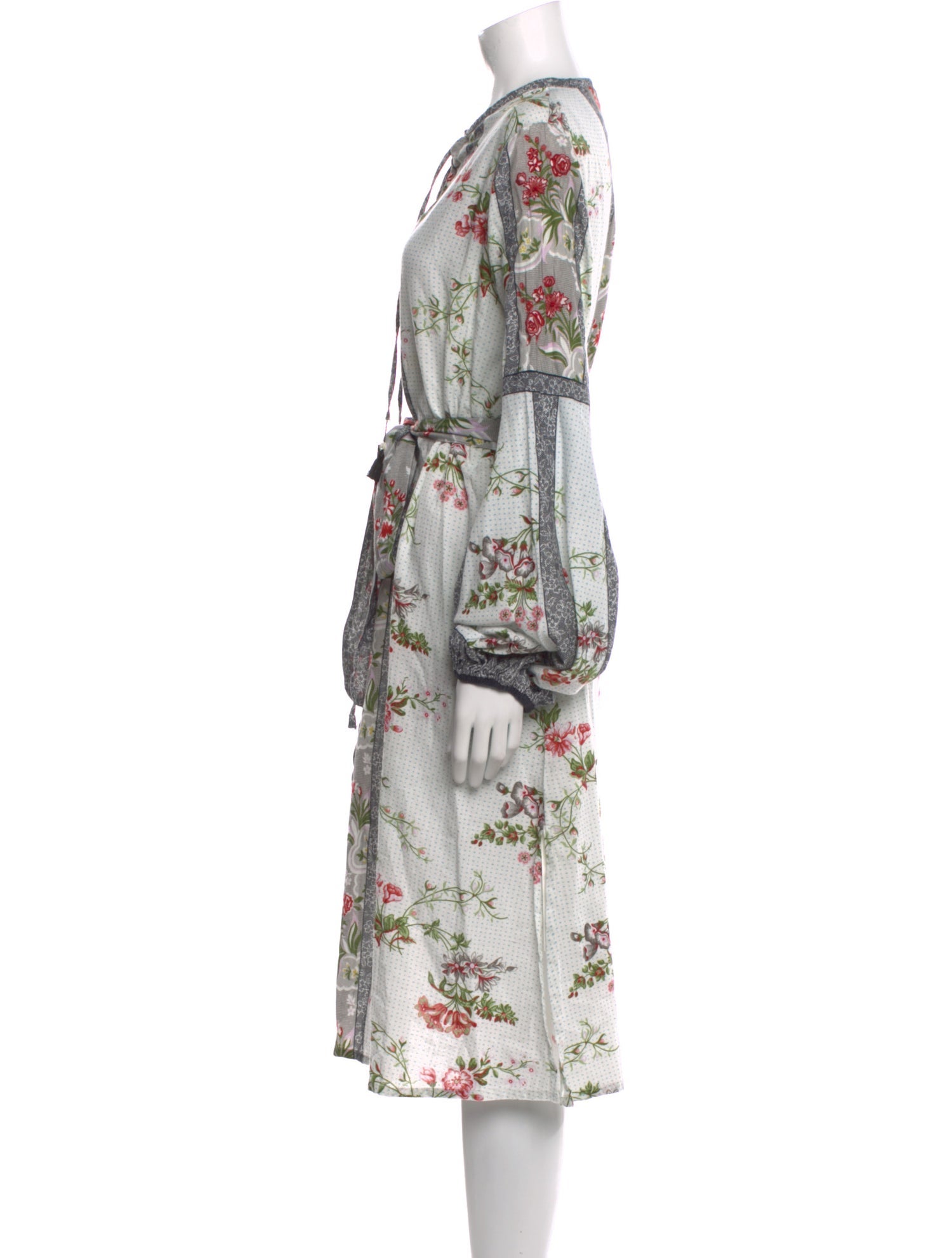 D'Ascoli Floral Print Midi Length Dress