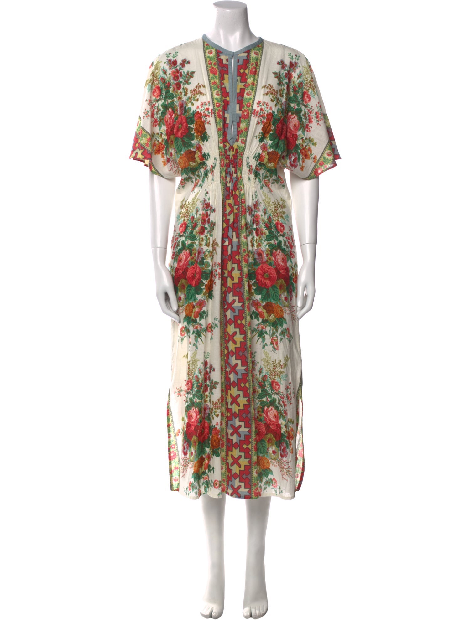 D'Ascoli Floral Print Long Dress