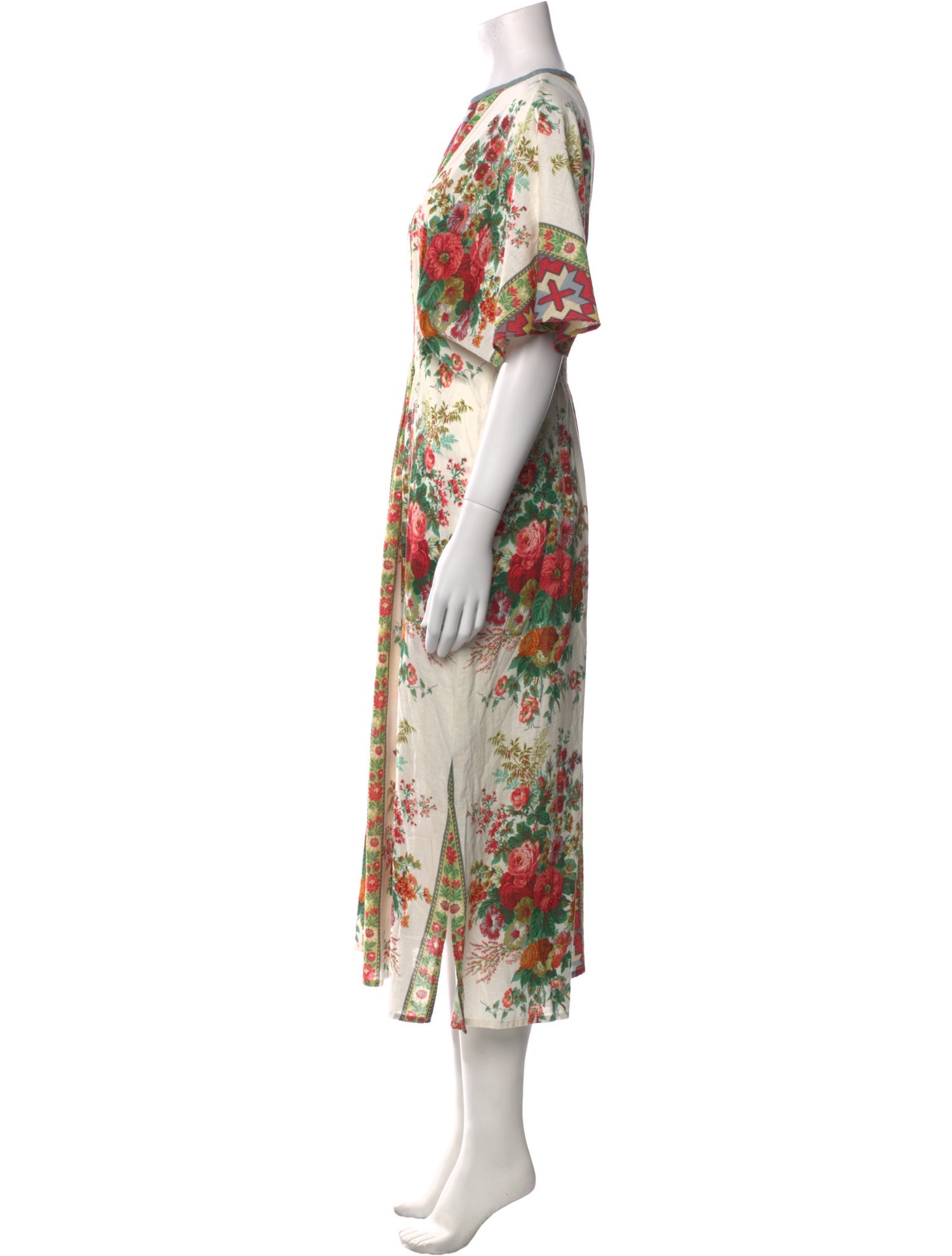 D'Ascoli Floral Print Long Dress