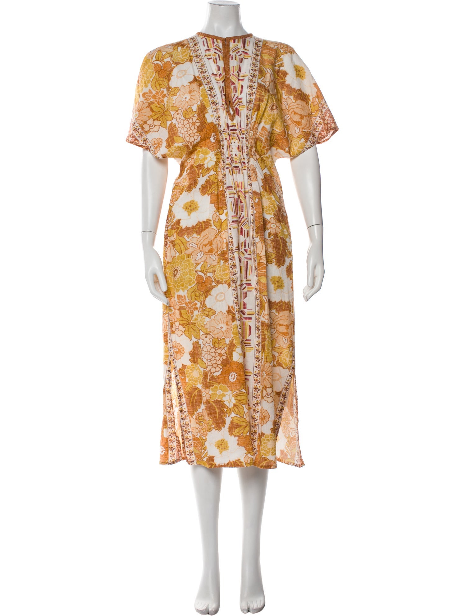 D'Ascoli Floral Print Long Dress