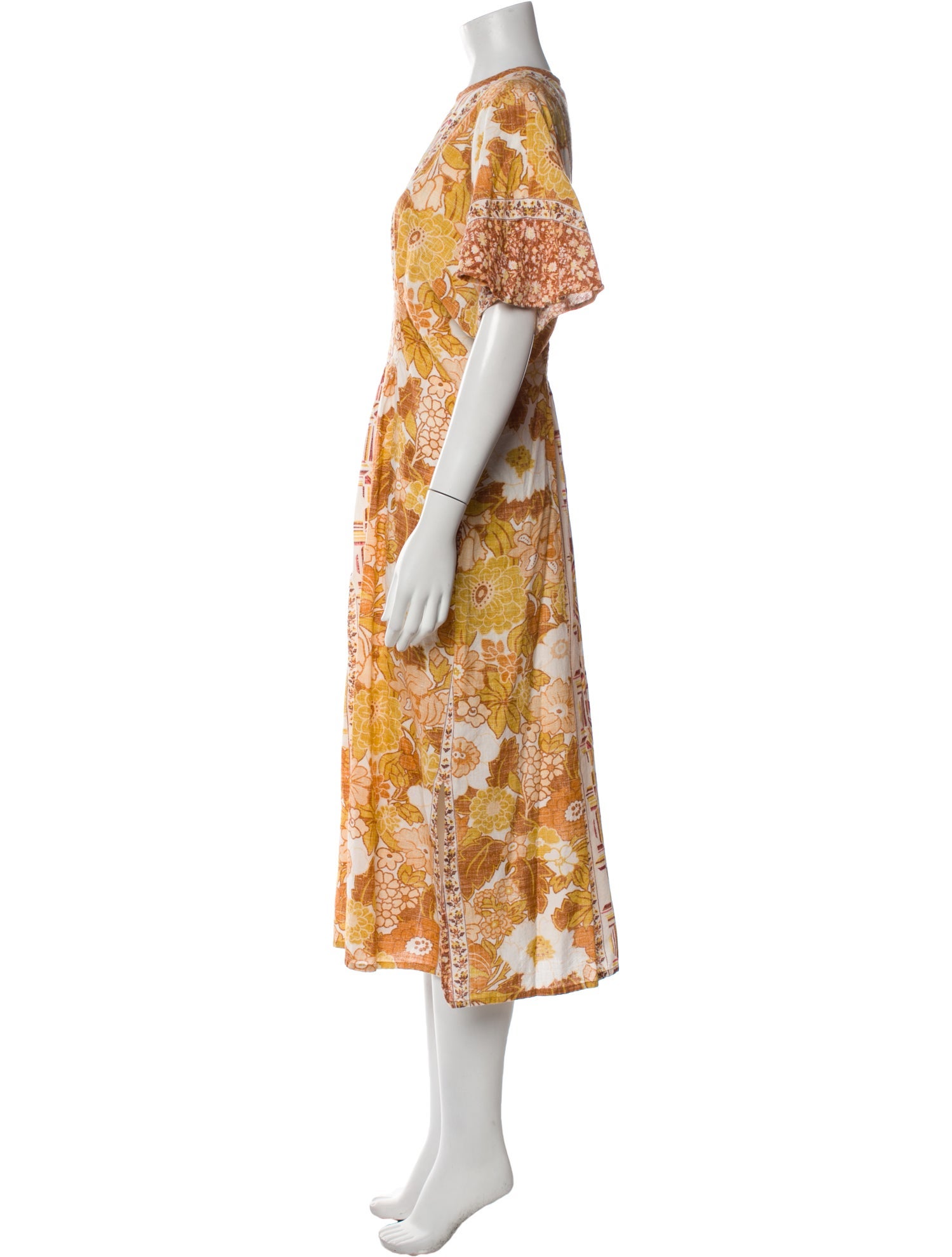D'Ascoli Floral Print Long Dress
