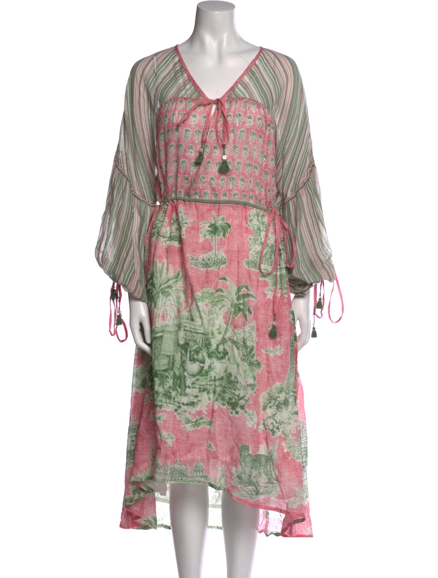 D'Ascoli Printed Long Dress w/ Tags