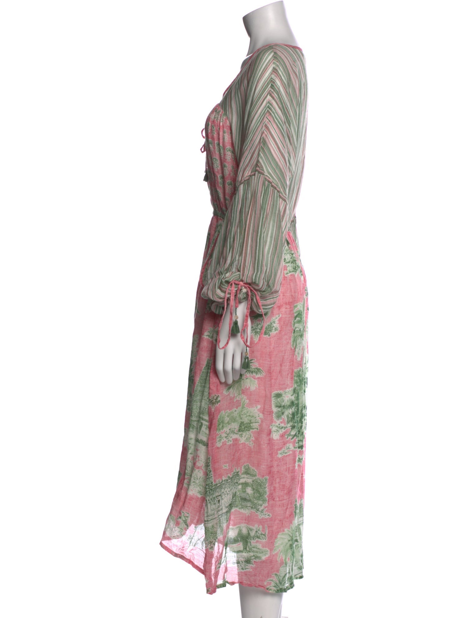 D'Ascoli Printed Long Dress w/ Tags