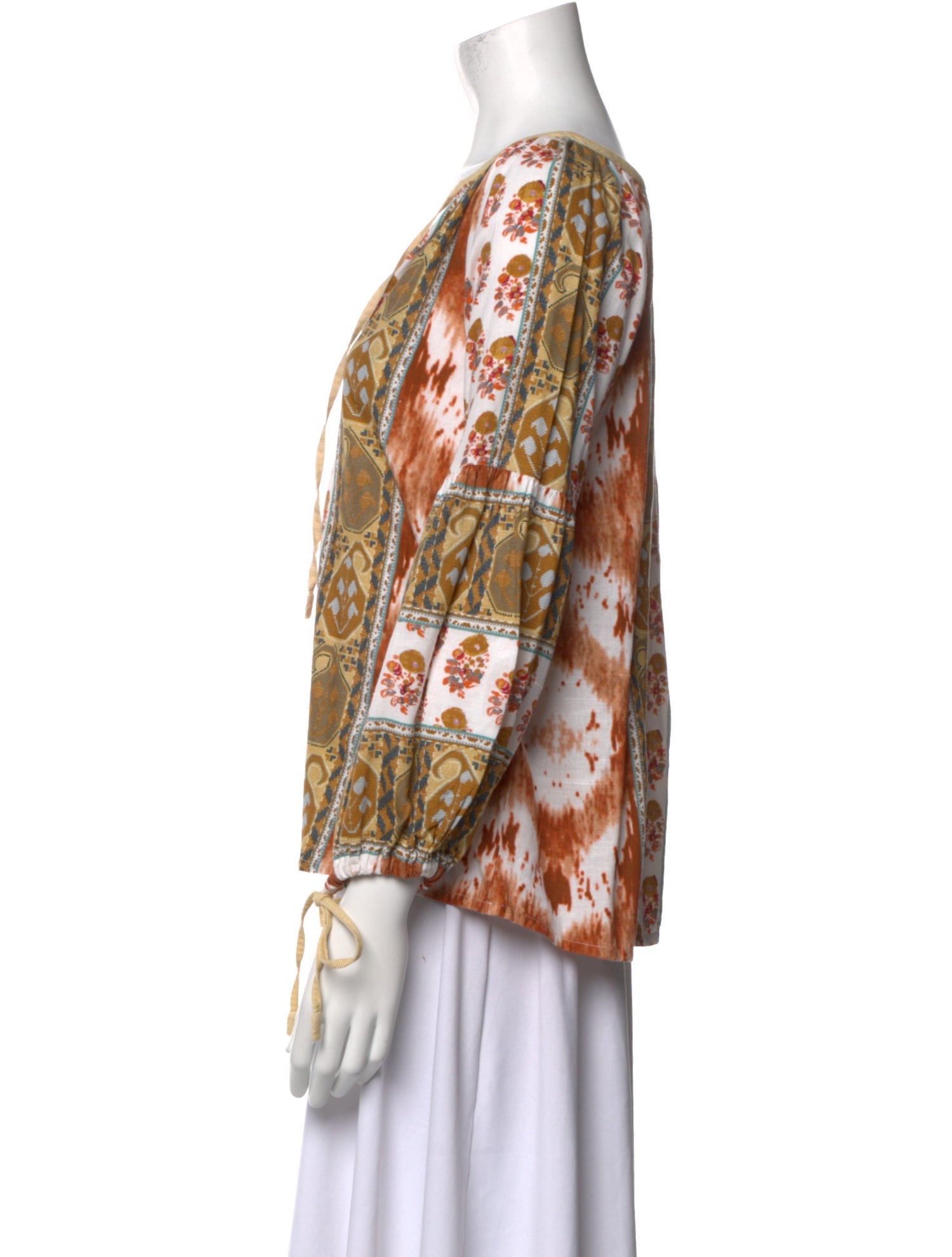 D'Ascoli Printed V-Neck Blouse