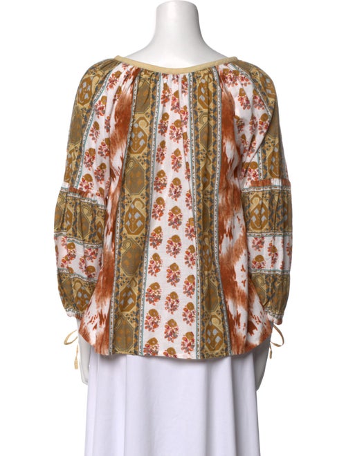 D'Ascoli Printed V-Neck Blouse