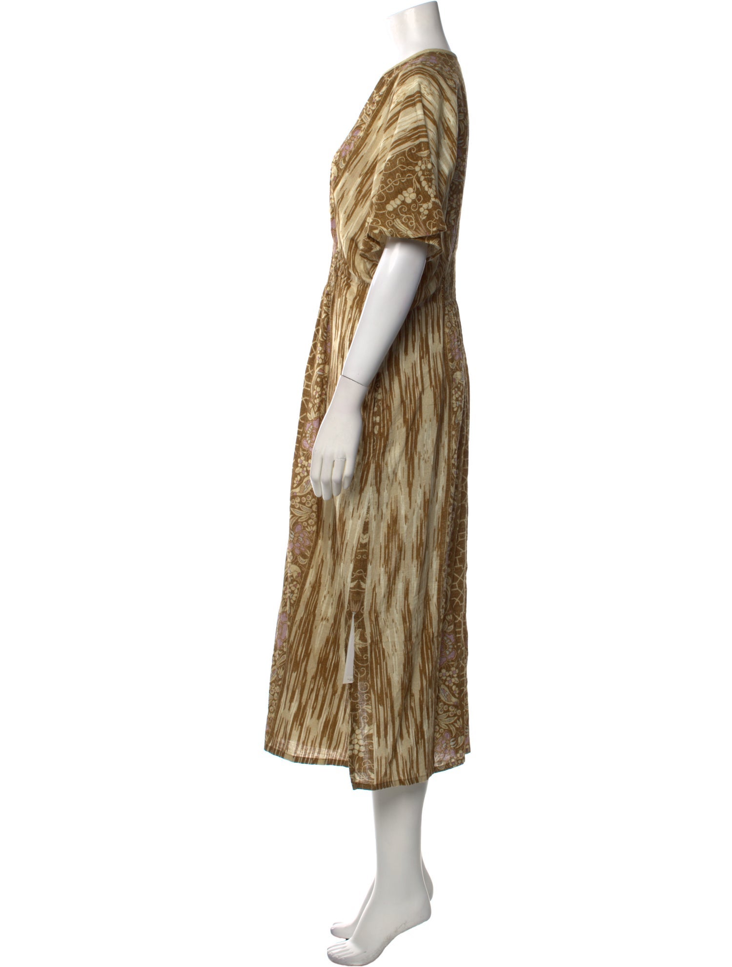 D'Ascoli Animal Print Midi Length Dress