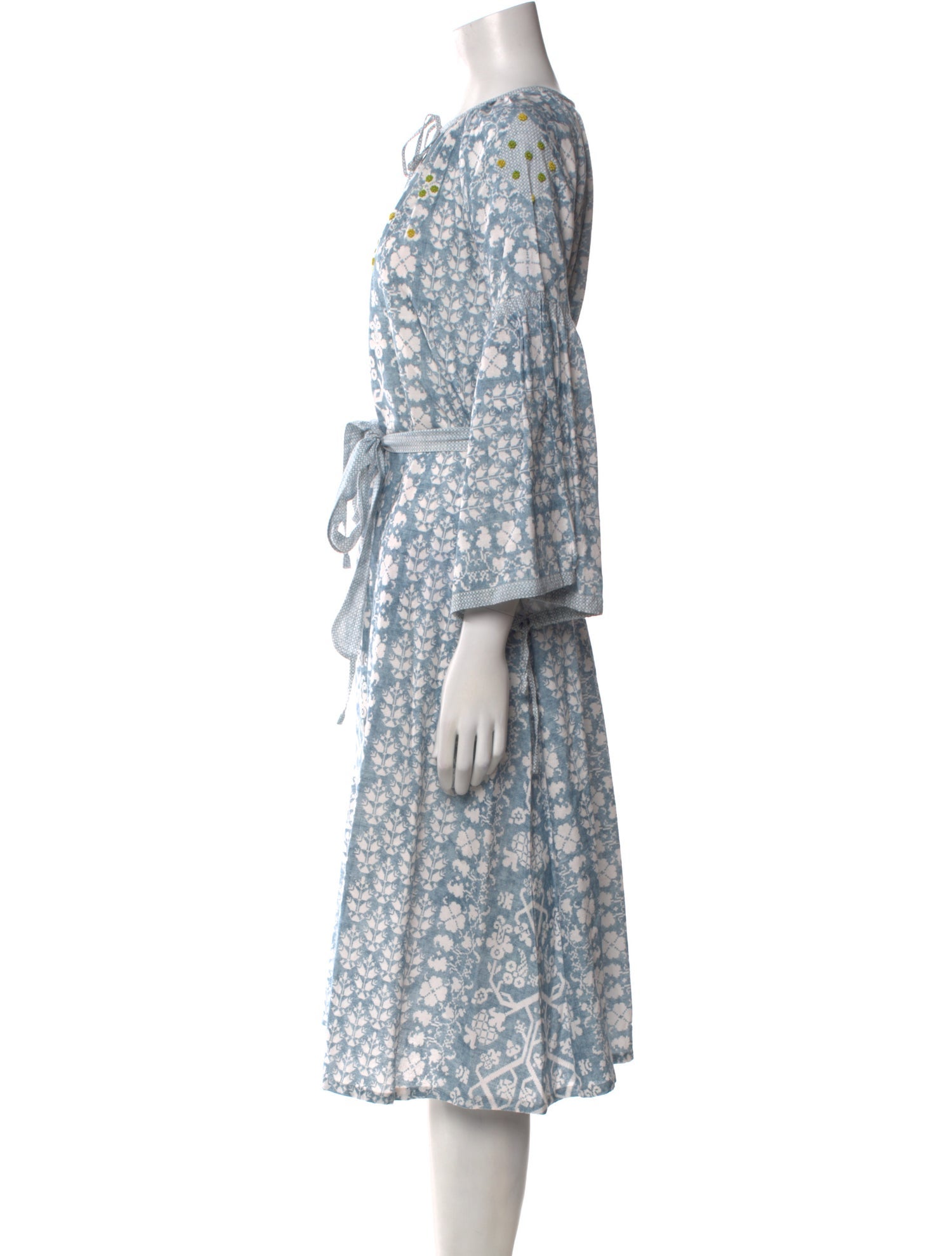 D'Ascoli Floral Print Midi Length Dress