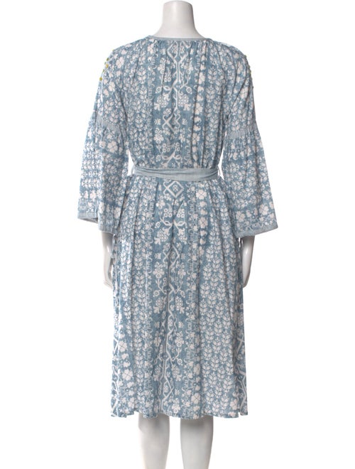 D'Ascoli Floral Print Midi Length Dress