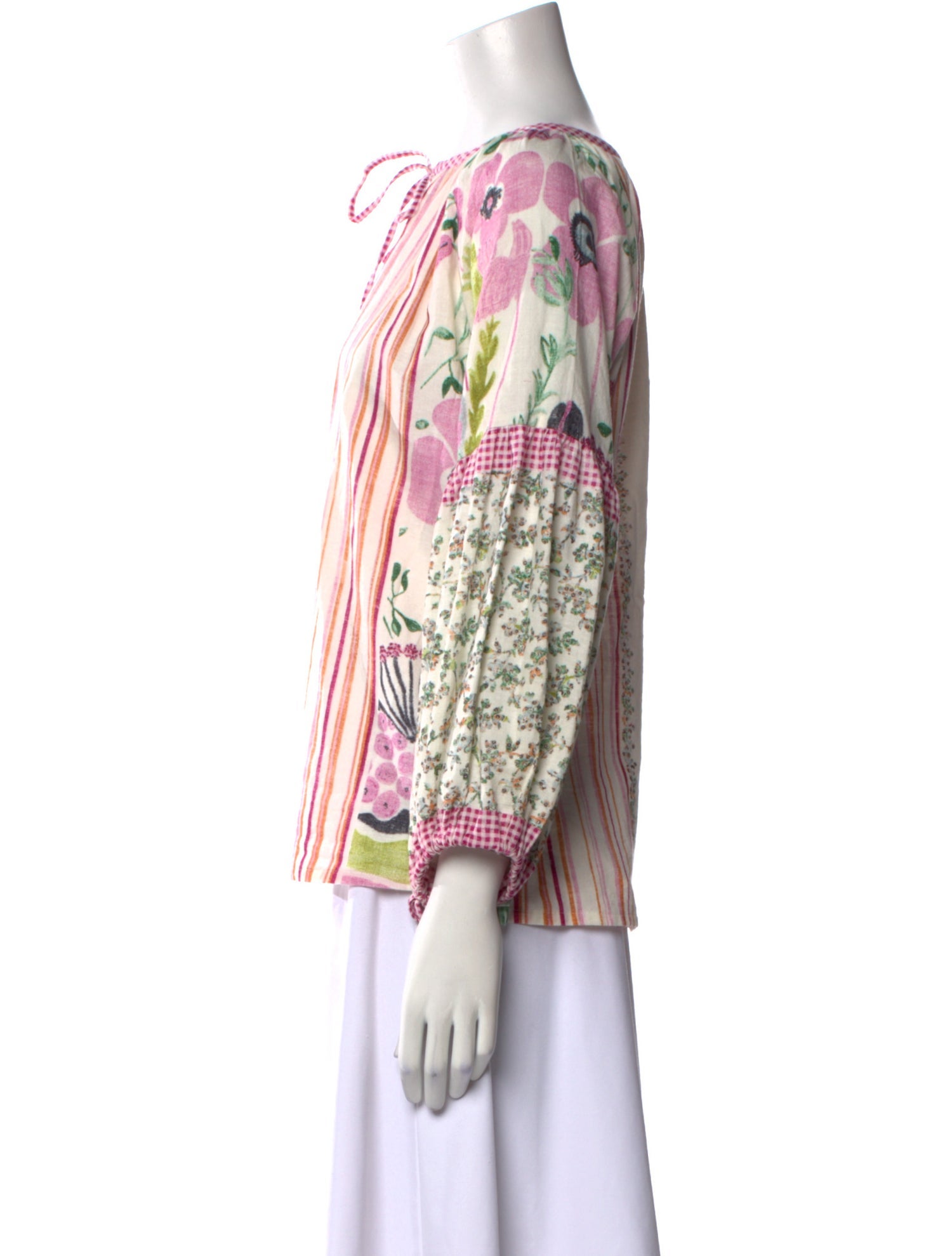 D'Ascoli Printed Bateau Neckline Blouse