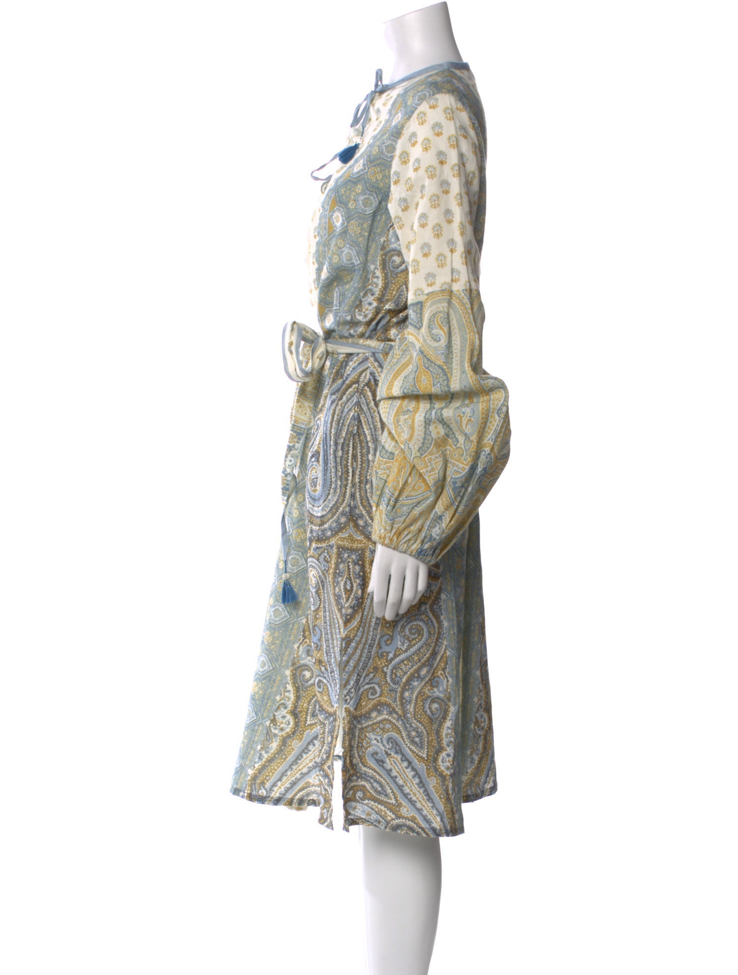 D'Ascoli Paisley Print Midi Length Dress